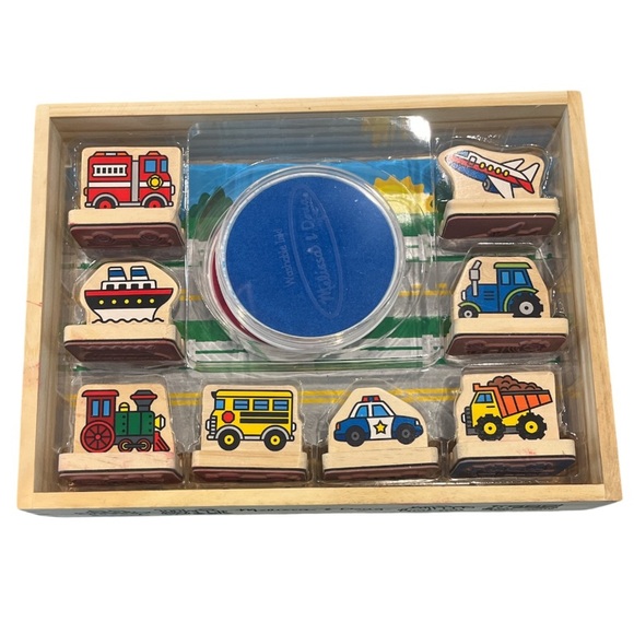 Melissa & Doug Vehicles Stamp Set - Picture 1 of 10